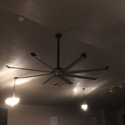 I had an 8ft ceiling fan installed with wiring. I 