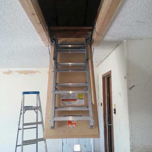 Replaced attic stairs, great job communicating, gi