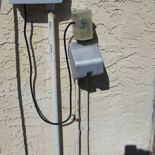 We had outdoor electrical outlets both installed a