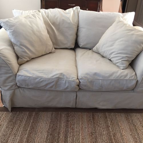 Loveseat turned out nicely. He arrived on time, di