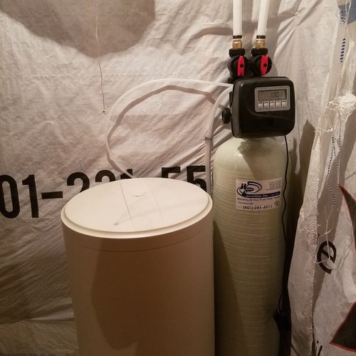We hired Mark to install a water softener for our 