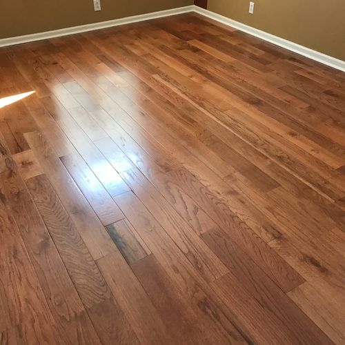 They installed hardwood flooring and did a great j