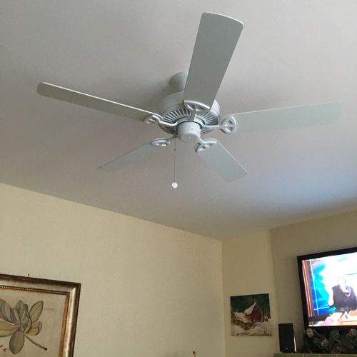 Jason installed a ceiling fan for us. Did a great 
