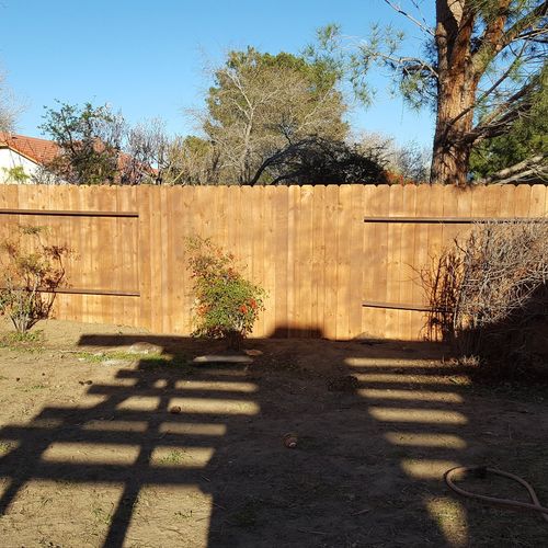 I hired Eddie to remove an old wood fence and buil
