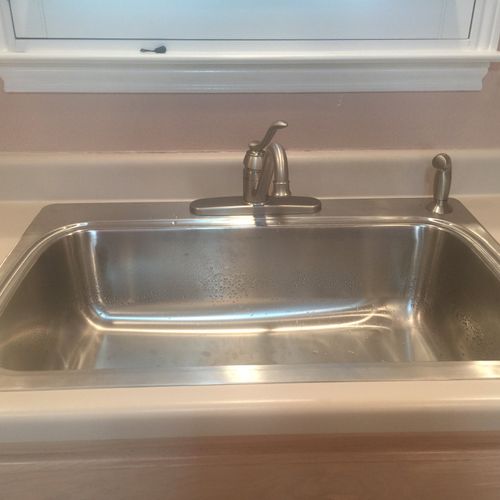 Daniel installed a new sink and faucet for me.  He