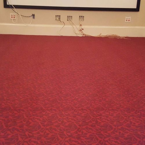 Needed my media room carpeted. Mr Ali responded to