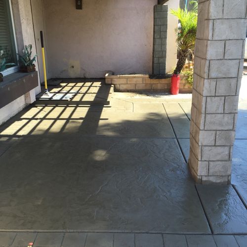 Had a rectangle patio completed by my contractor I