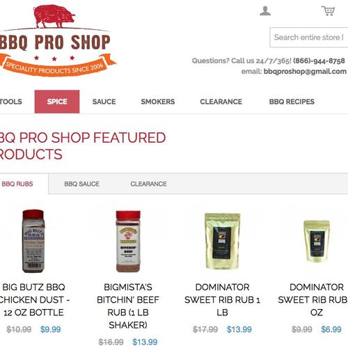BBQ Pro Shop has been on the Magento eCommerce pla