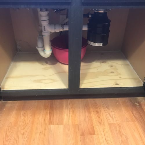 The wood under my sink needed to be cut out and re