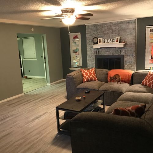 We had our living room floor installed by the guys
