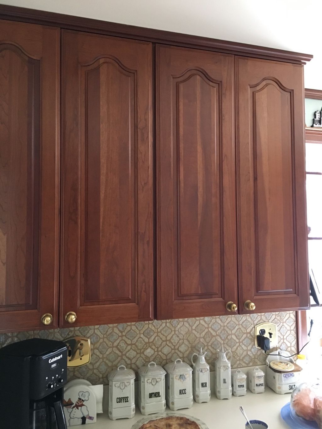 Steve refinished my cherry cabinet doors 30 of the