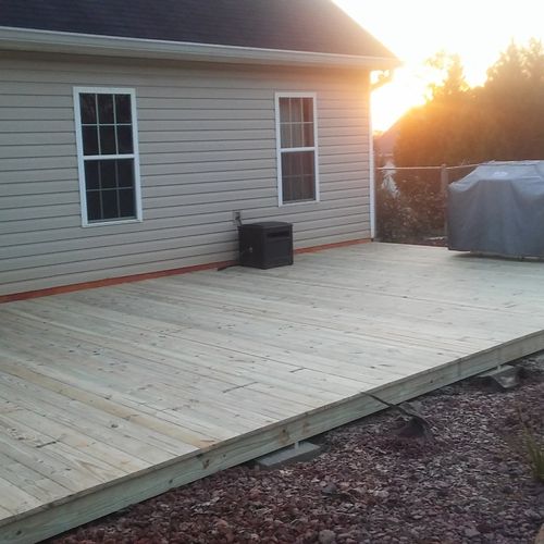 I had a large deck built on the back of my house. 