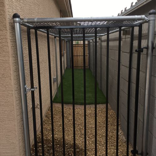 Luis installed a fence to cover my dog run and als