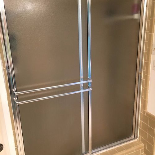 Wonderful job redoing our master shower. From gree