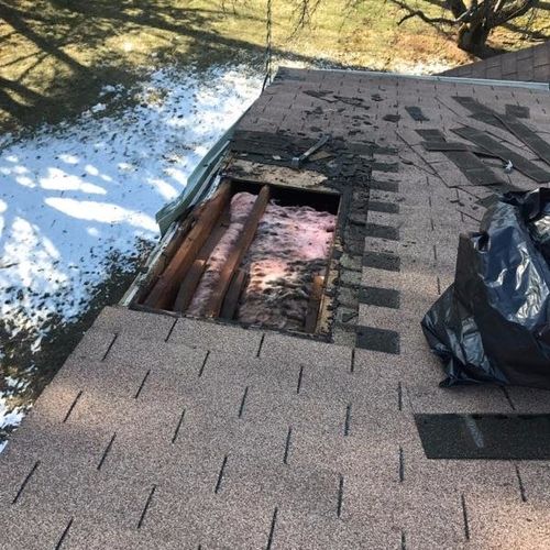 A1 fixed up a section of my roof that was damaged 