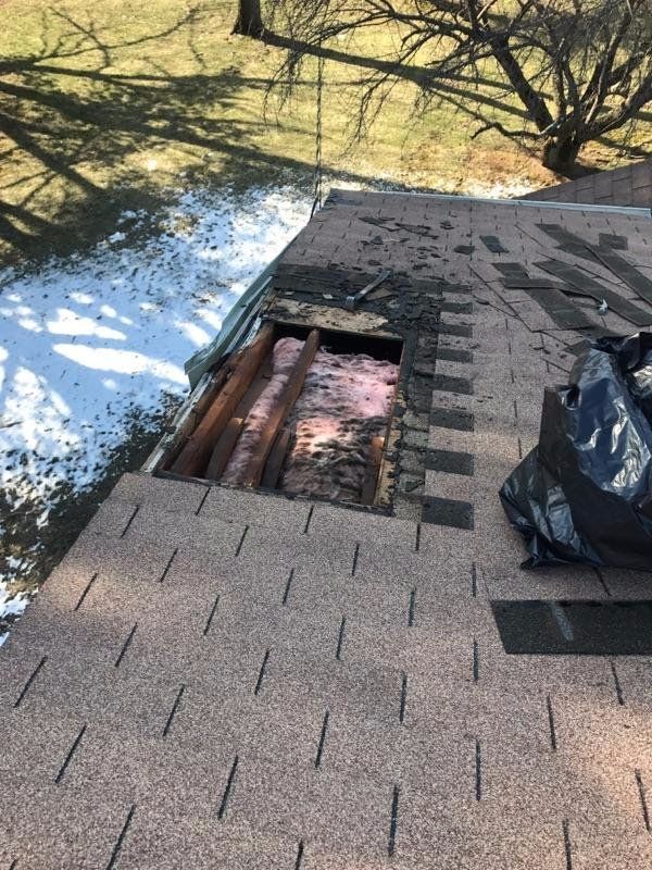 A1 fixed up a section of my roof that was damaged 