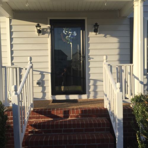 He purchased and installed a storm door AND fixed 