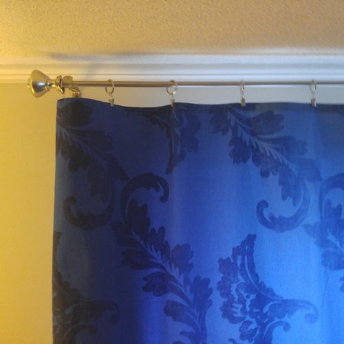 I needed 3 curtain rods installed.  Phillip arrive