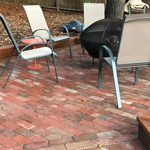 My brick patio and steps look brand new.   Great s