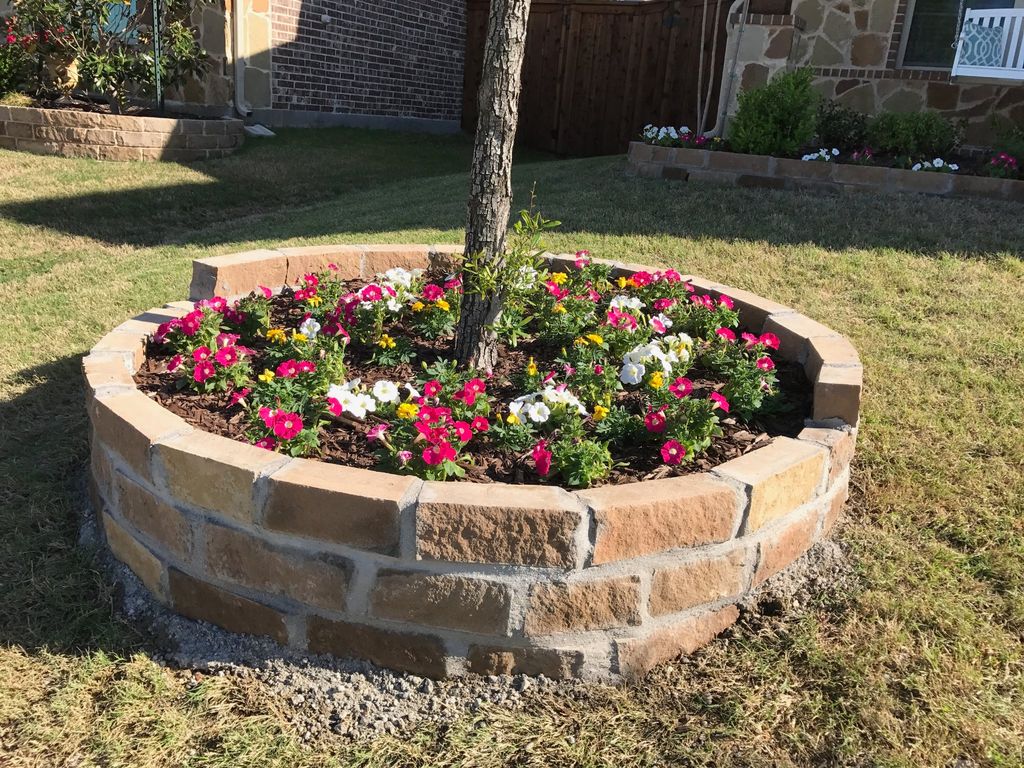 Jose and his team installed a stone wall around ou