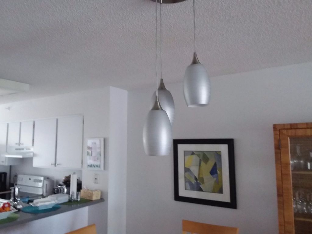 We needed two ceiling fixtures installed and a dim