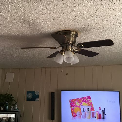 Mr Rodgers installed a few ceiling fans in my home