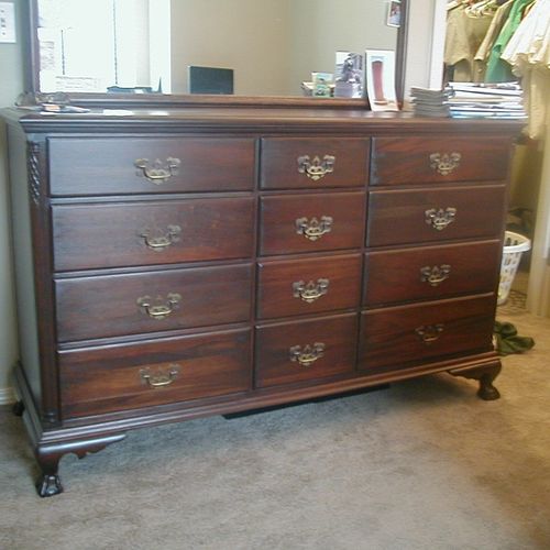 Against the Grain refinished a wide chest, a tall 
