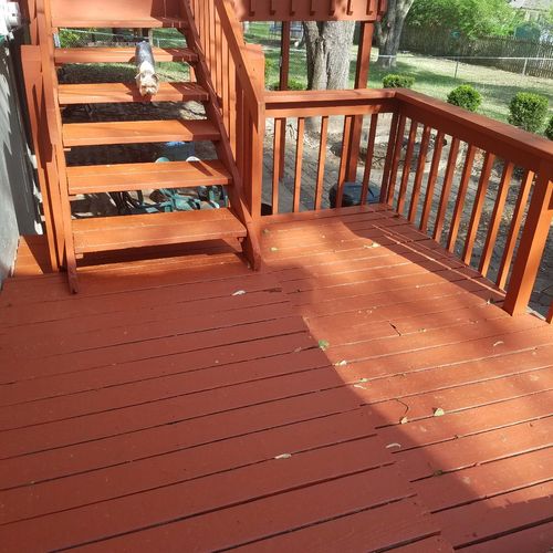 They repaired a fence and restrained my deck. They