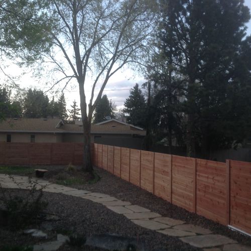 Justin and crew built a new style of fence...3/4 i