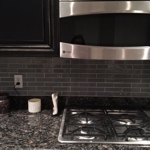 We hired Jimmy to put up a backsplash in our kitch