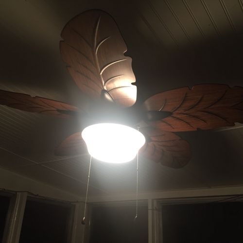Paul did an amazing job installing a ceiling fan i