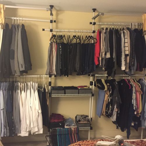 Dell did an amazing job organizing my closet and e