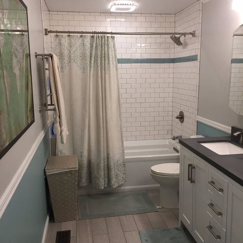 We hired Nick to renovate our master bathroom. We 