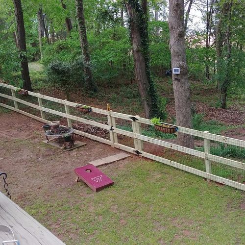 Needed a fence installed to keep dogs in yard.  Th
