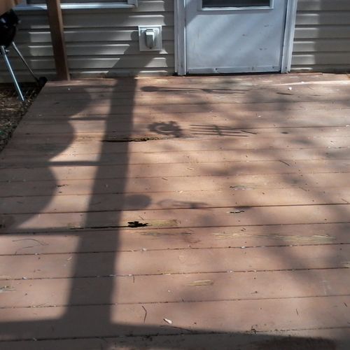 Had my deck repaired. I am absolutely satisfied wi