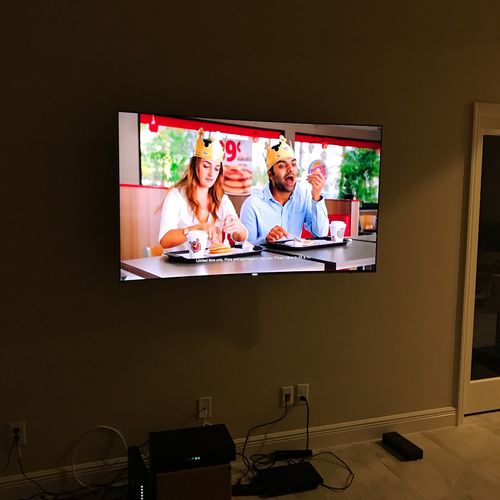 Mounted a 65" Samsung curved TV with a mount I bou
