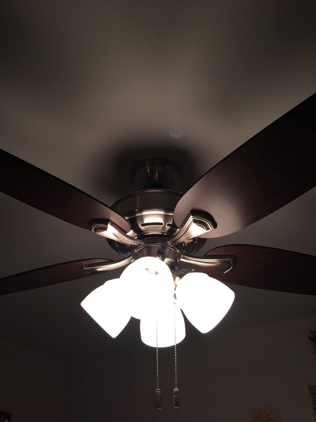 I need to have two ceiling fans installed .
I can 