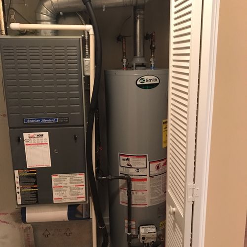 New gas water heater $938.50 installed 6year tank 