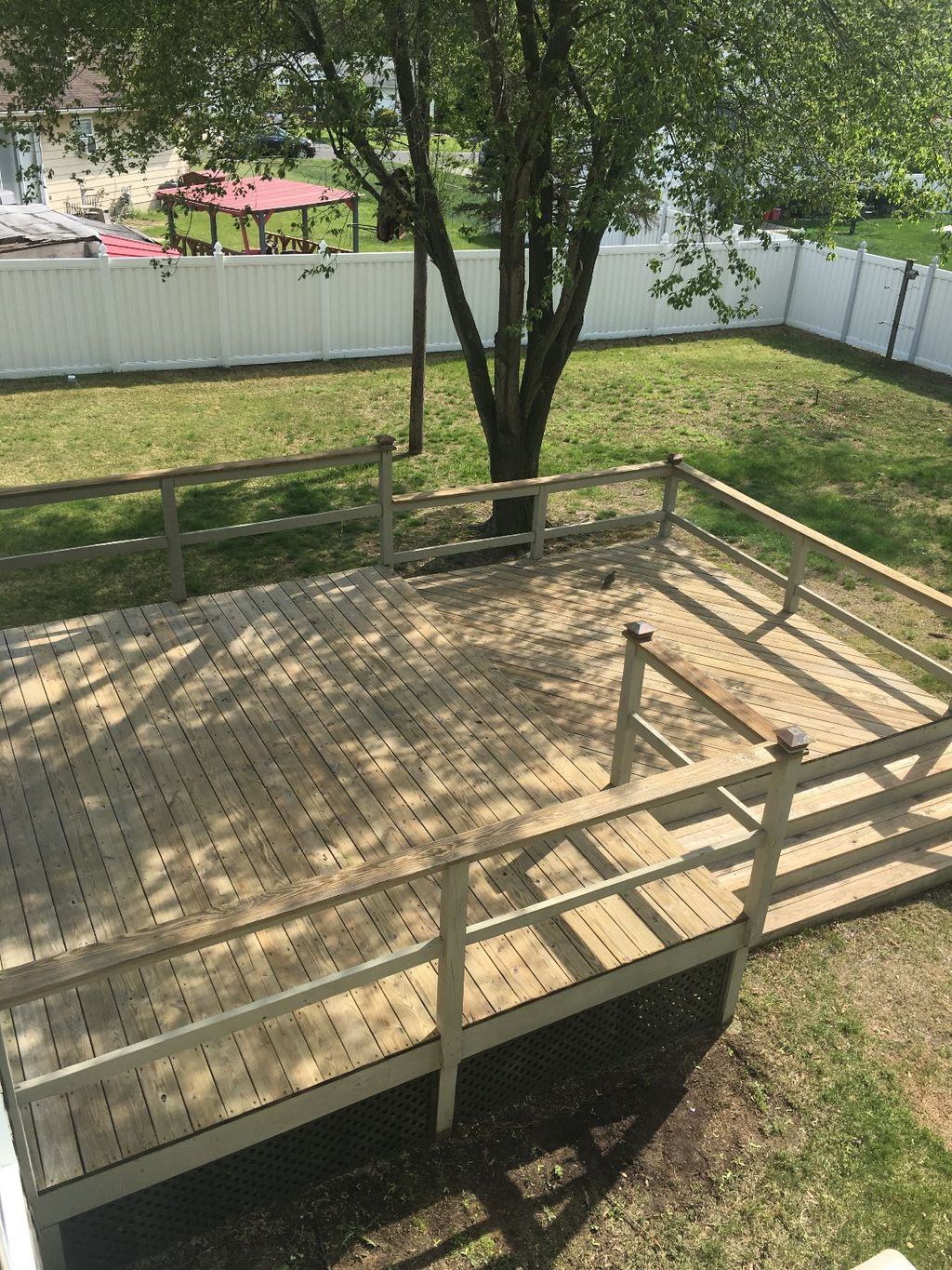 I had my Deck power washed by Springtime Sparkle C