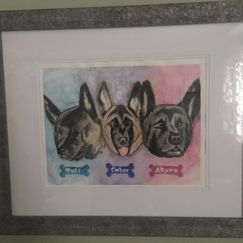 Jared did a very special drawing of our three dogs