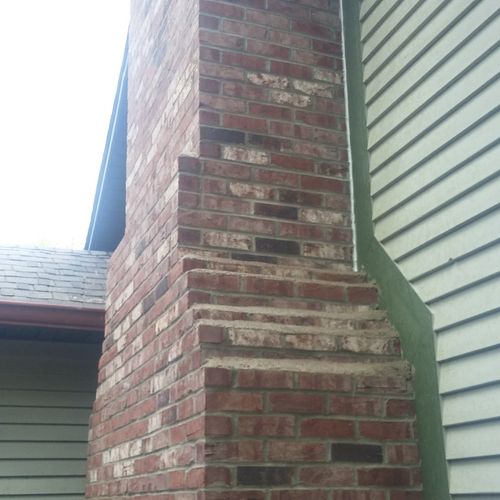 Needed to remove and replace brick facing from for
