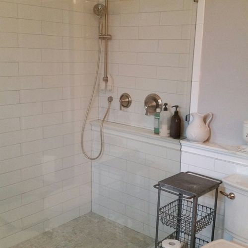 Newley and his crew renovated two bathrooms in my 