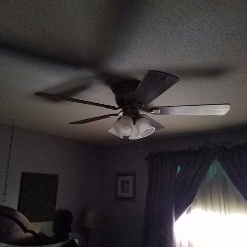 I had 3 ceiling fans installed. Very efficient and
