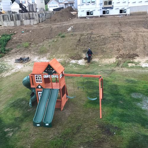 Desmon installed a playset for us. He and his part