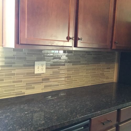 Did a great job on our kitchen backsplash.  Very p