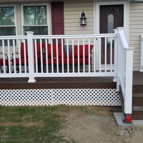 Had a front deck built. Did a wonderful job and tr