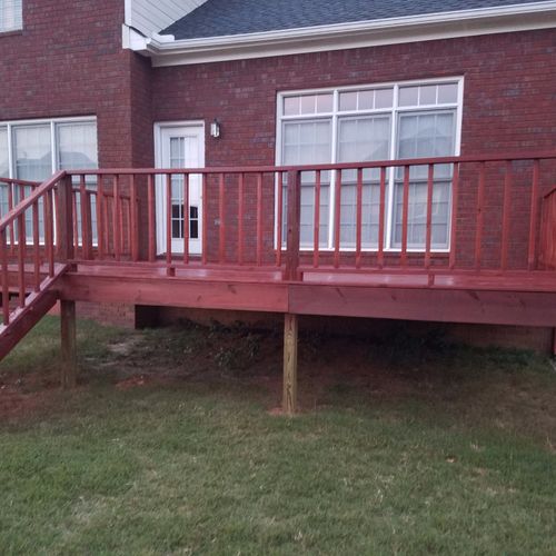 Richard replaced our deck and repaired some posts 