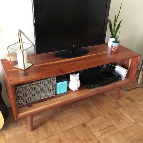 Michael built a custom television console for me. 