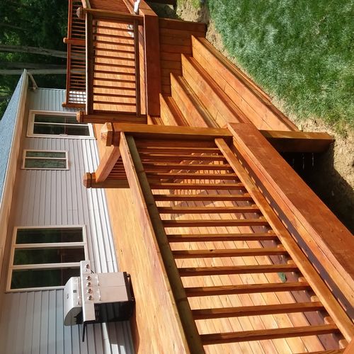 Steve did a wonderful job on our deck. We couldn't