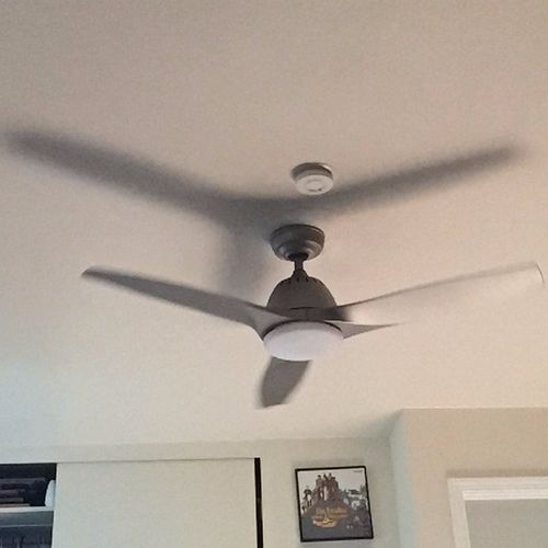 Craig hung a fan in my bedroom - looks great! Very
